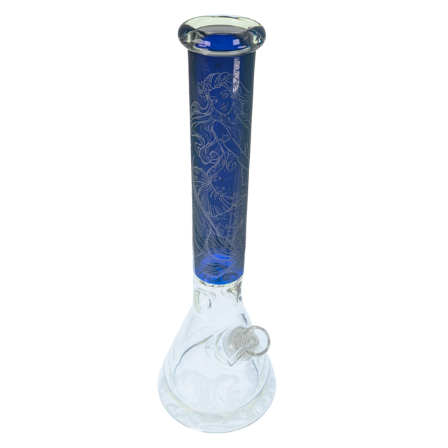 Etched Mermaid Bong 15"