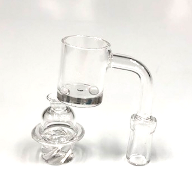 Flat Top Banger w/ Pearls & Carb Cap 10mm Female