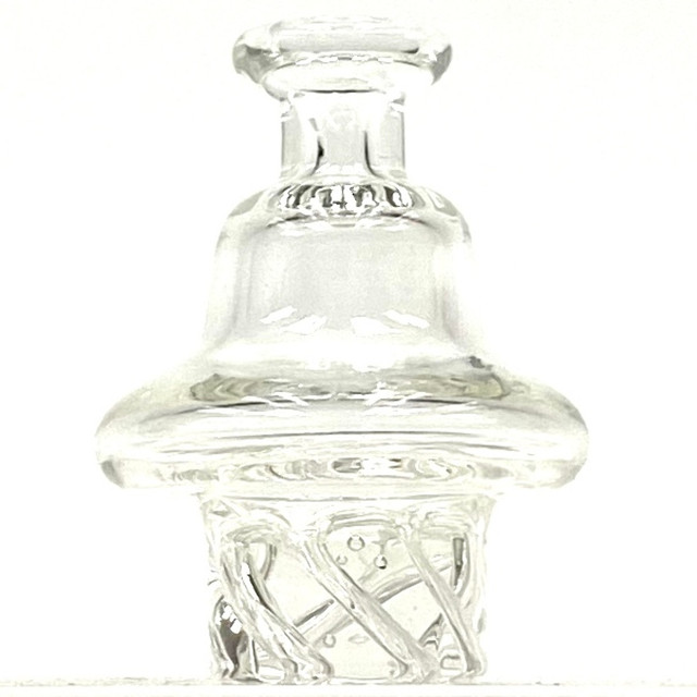 Spin Cut Carb Cap 25mm Outer Dimension Clear 1 Count