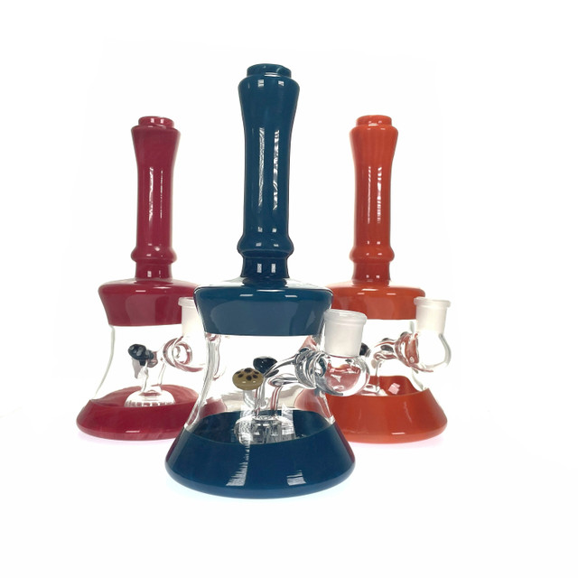 Dark Mushroom Shower Perc Water Pipe 1 Count Assorted Colors