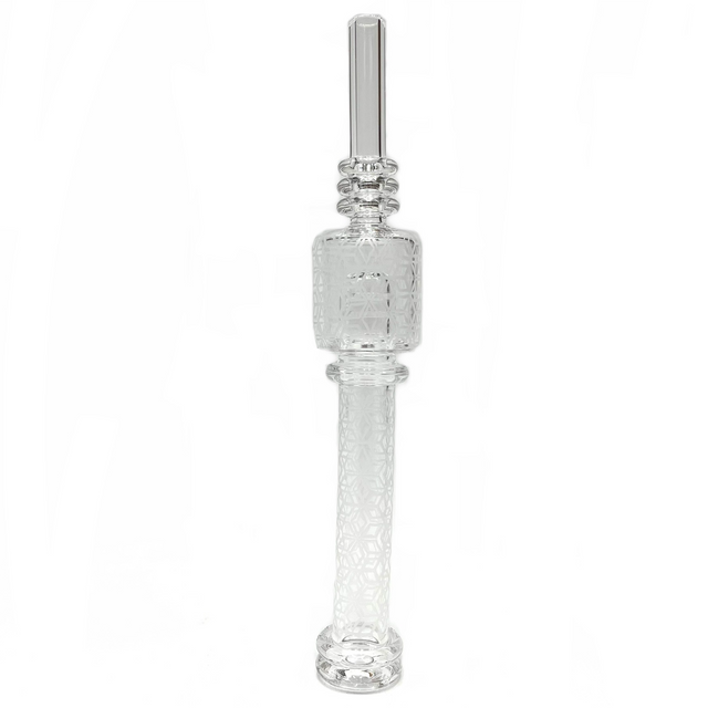Deco Blasted -Chamber of Dabs Solid Quartz Nectar Collector 6.5"