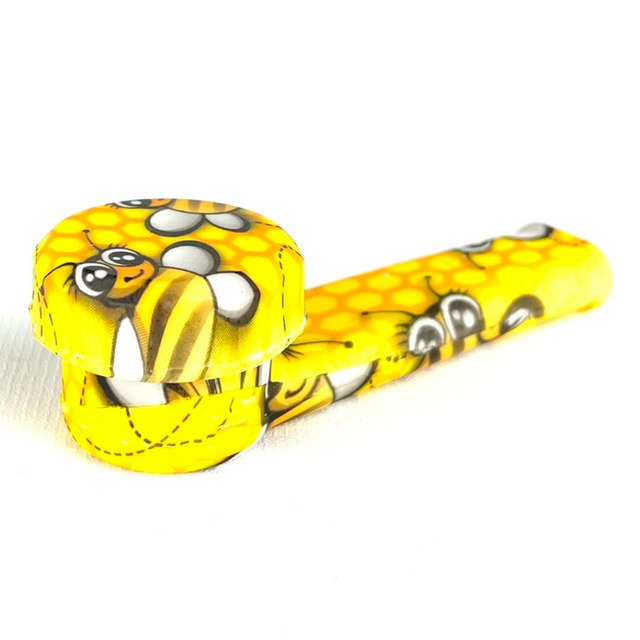 Little Bee Silicone Pipe with Cap