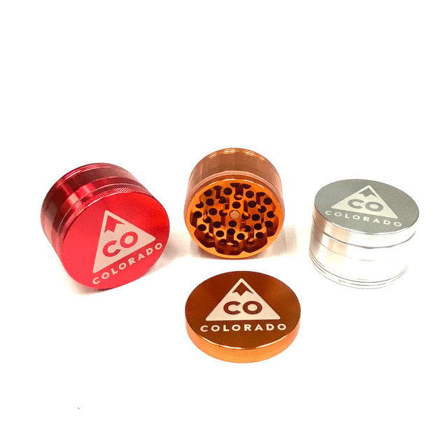 Premium Four Piece Colorado Aluminum Grinder 2" Assorted Colors