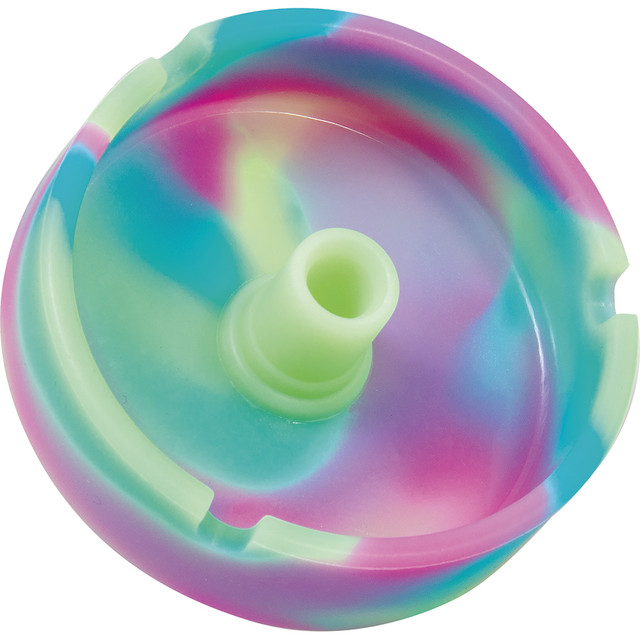 Round Silicone Ashtray with Snuffer 1 Count Assorted