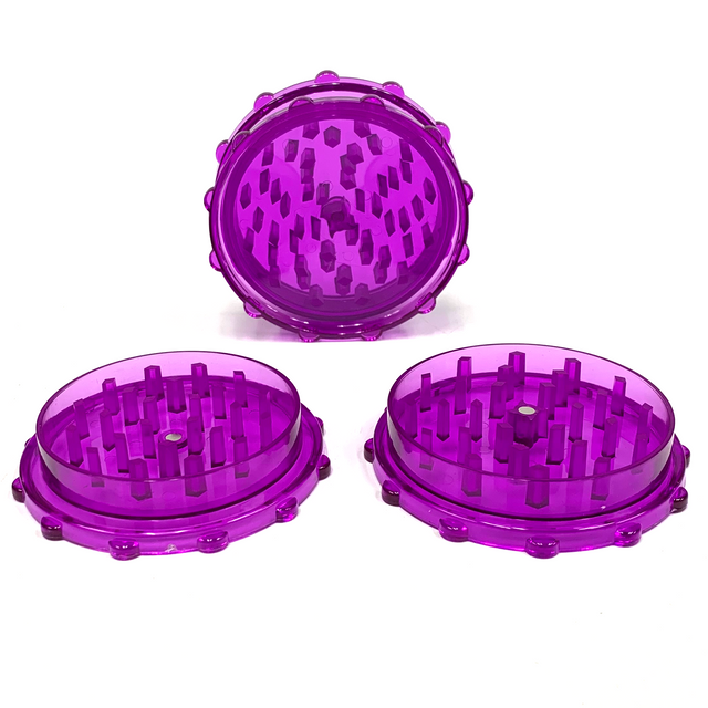 Large Acrylic Herb Grinder PURPLE (10 PACK)