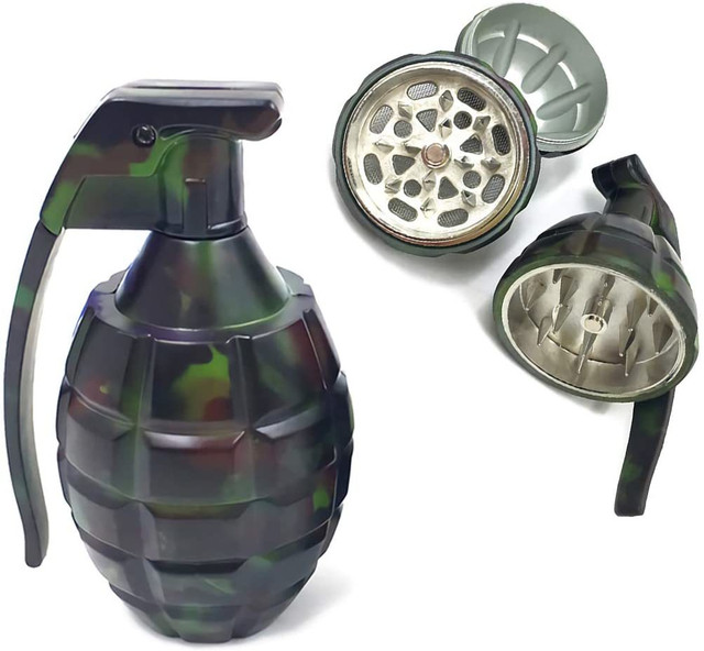 WWII Grenade 3 Piece Steel Grinder 3.25"