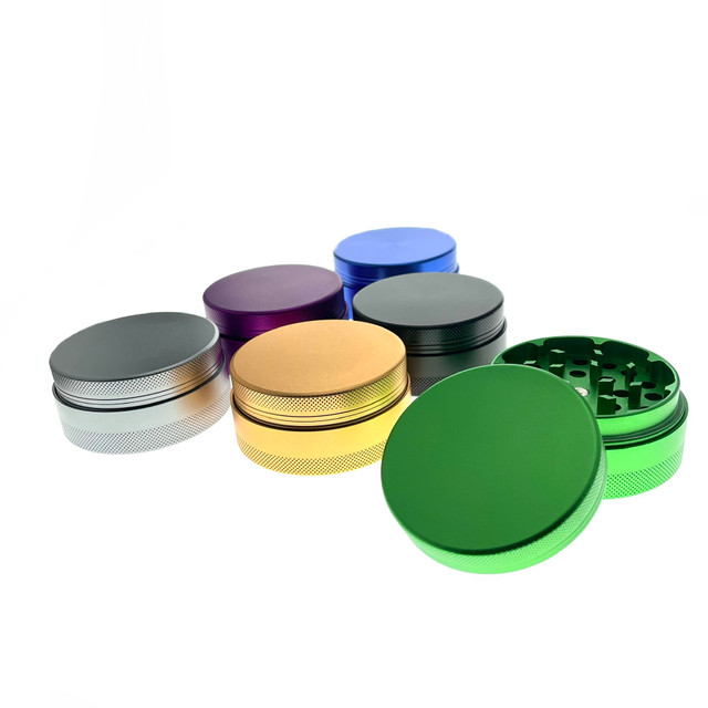 Big Bottom Aluminum Grinder 2.5" 1 Count Assorted Colors