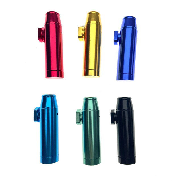 Silver Bullet Snuff Dispenser - Pocket-Sized Bump Bottle (Assorted Colors)