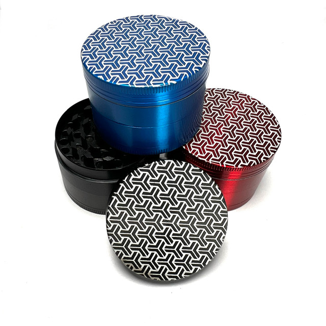 Goyard Fancy Spice Grinder 2.5" Aluminum 4 Part Assorted