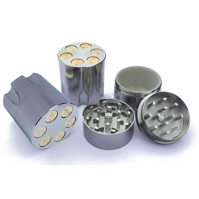Six Shot Says Grind Em Up 3 Piece Aluminum Grinder 1.5"