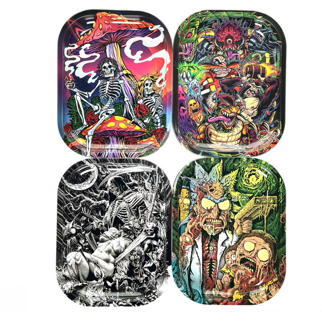 Small Rolling Tray with 3D Magnetic Top 1 Count Assorted