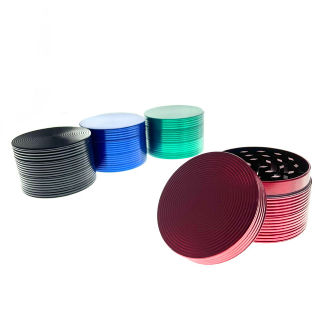 Water Ripples Aluminum Grinder 2" 1 Count Assorted Colors
