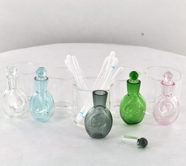 Glass Dish w/ Vial and Stopper - Dab Cleaning Set (Assorted Colors)