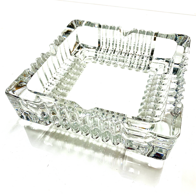 Square Glass Ashtray 6x6"