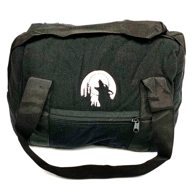 12" Black Padded Cotton Bag Paykoc