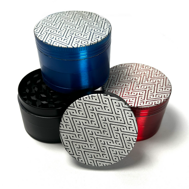 Aztec Fancy Spice Grinder 2.5" Aluminum 4 Part Assorted