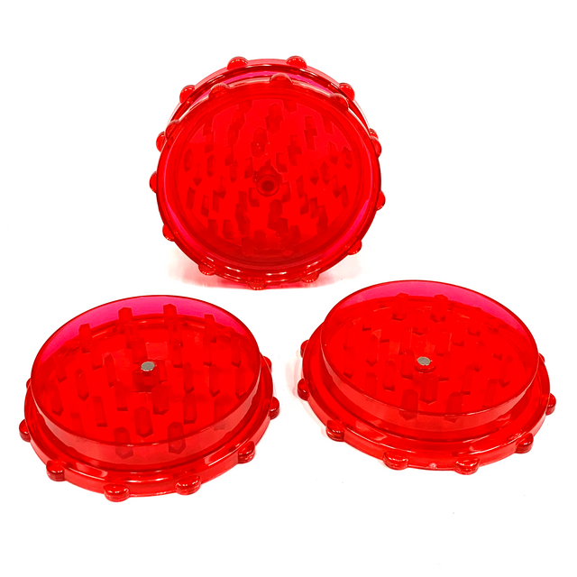 Large Acrylic Herb Grinder RED (10 PACK)