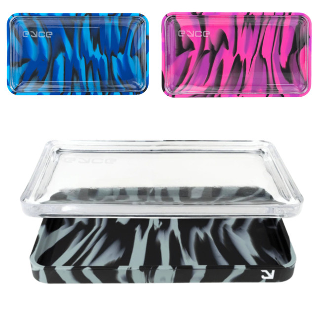 Rolling Tray Eyce Glass and Silicone 1 Count Assorted Colors
