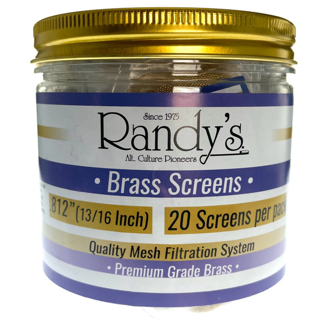 Brass Screens .812" 36 Packs of 20 Per Jar