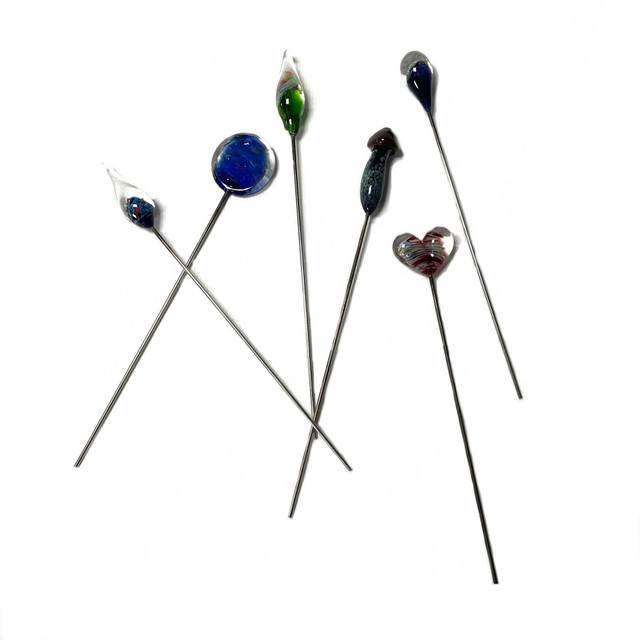 Large Assorted Glass Pokers USA Made 1 Count Assorted 6"+-