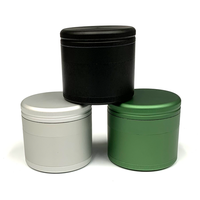 Soft Touch Aluminium 4 Part Grinder 2.25"X 2.5" 62MM x58MM Assorted Color