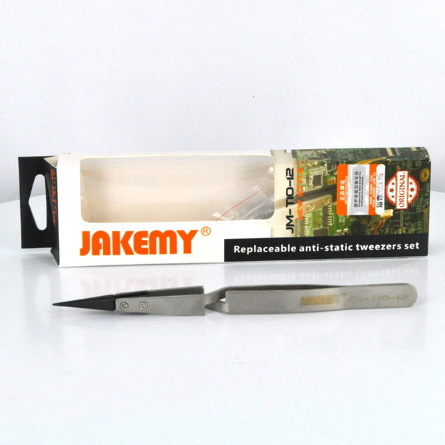 Jakemy Anti Static Heat Resistant Fiber Plastic Tipped Tweezer Tool