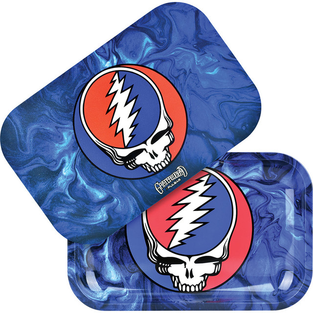Grateful Dead x Pulsar Metal Rolling Tray w/ Lid 11"x7" - Steal Your Face