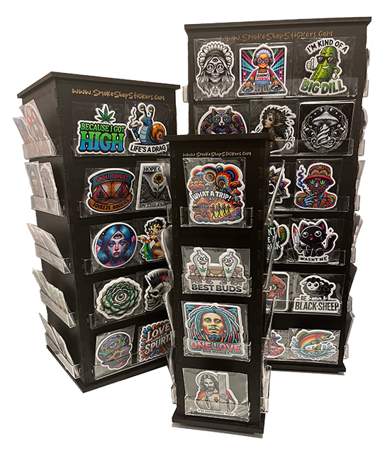 Smoke Shop Stickers with Display 432 Stickers