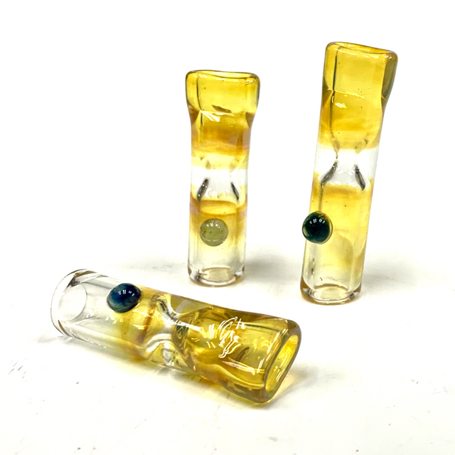 Colorado Fumed Blunt Tip with Flat Mouth Piece and Marble 1.75"+- Assorted