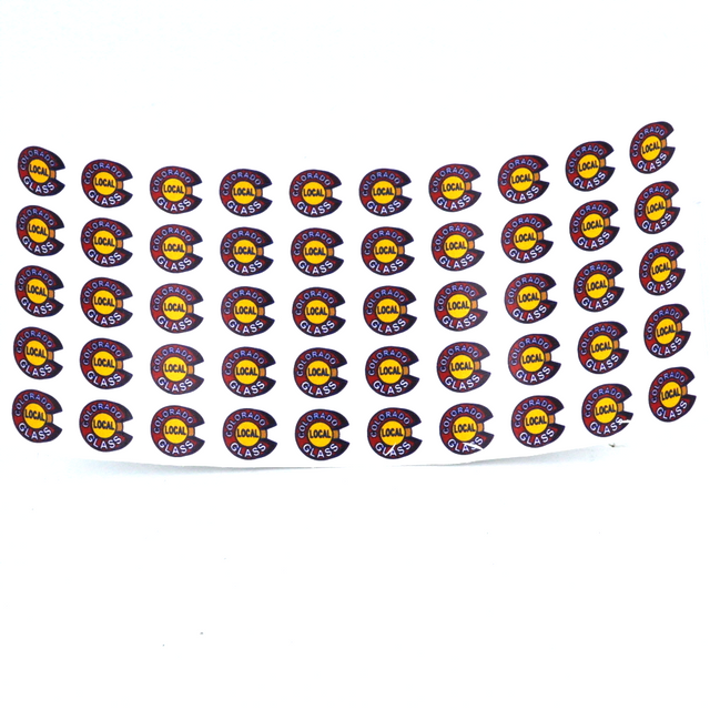 50 Pack Colorado Local Glass Stickers .25"