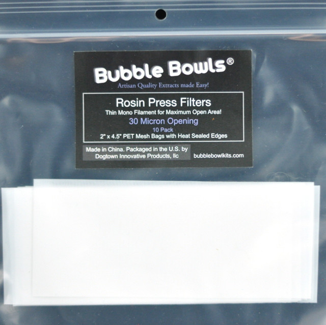 Bubble Bowls 30 Micron Rosin Press Filters (10 PK)