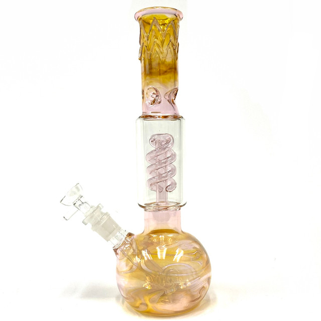Promising Ball Boy on Downward Spiral Glass Water Pipe Puffr Assorted Colors 1 Count